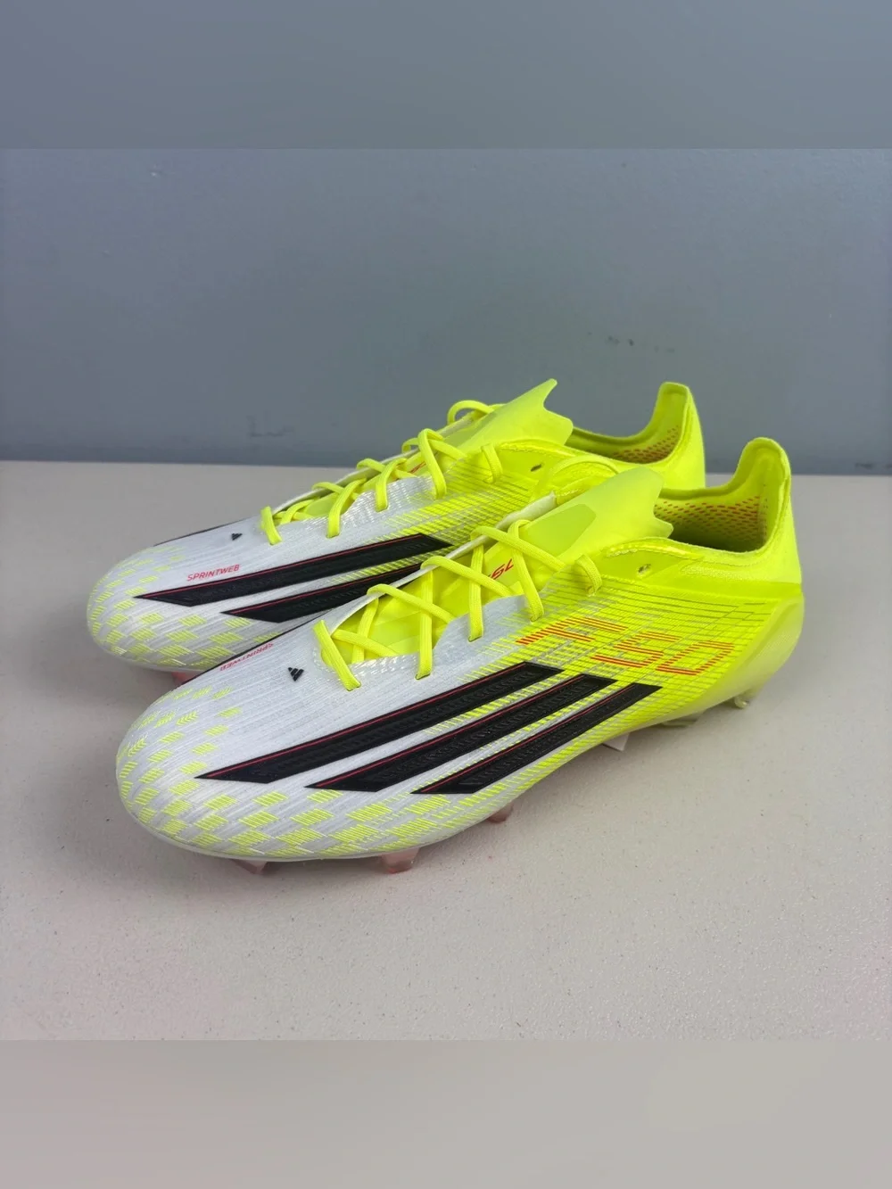 Adidas F50 Elite FG Soccer Cleats Team Solar Yellow 2 Black JR6457 Men’s Sz 8.5